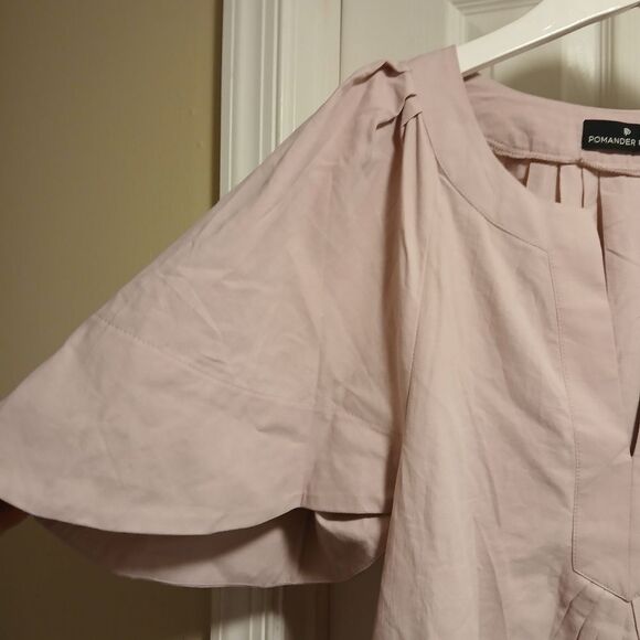 Pomander PLACE MAUVE TUNIC V-neck A-line Sundress SZ.S/M - Picture 3 of 5